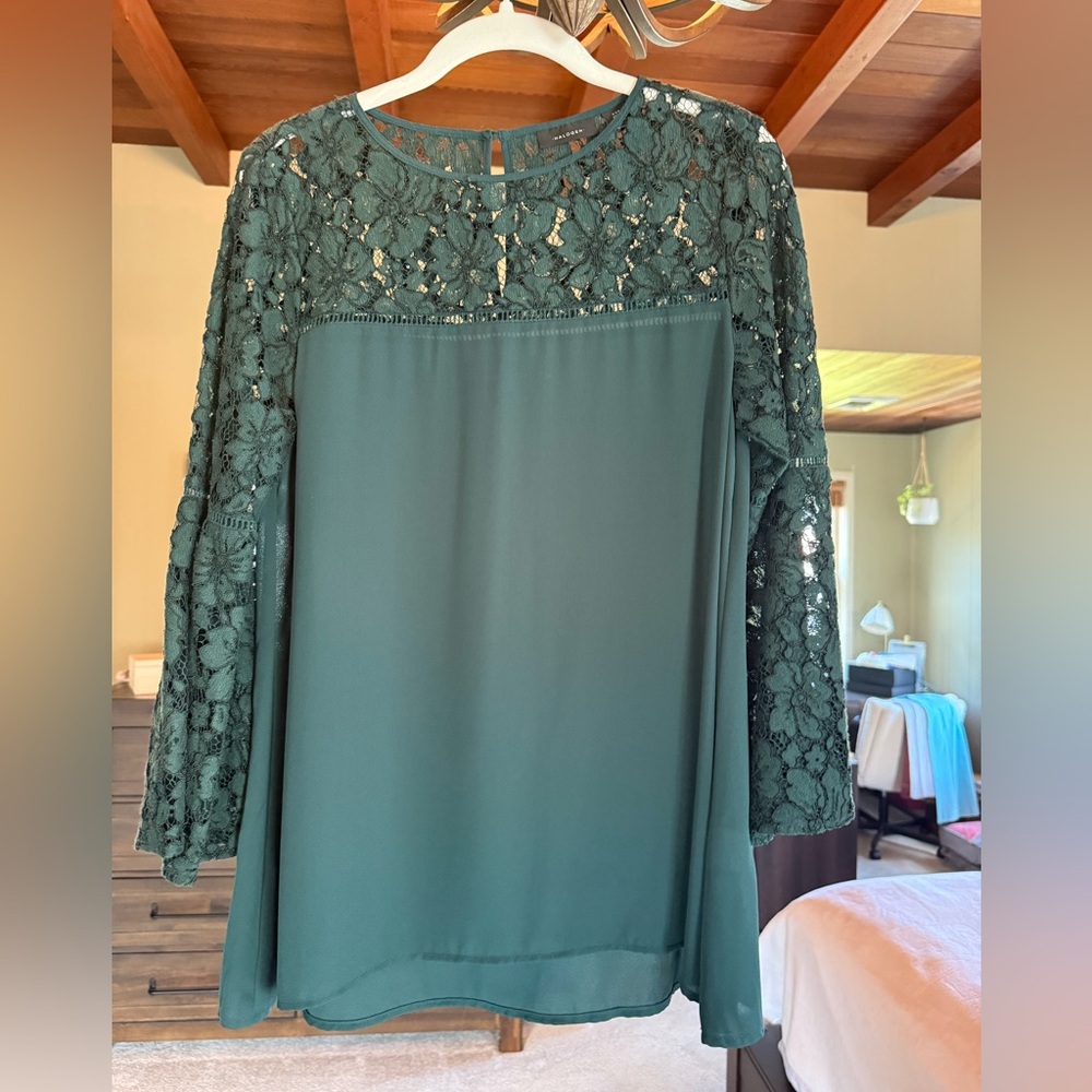 Halogen Teal Lace Blouse